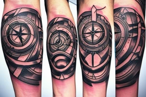 Compass in eyes tattoo idea