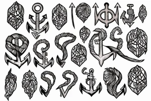 overgrown roots wrapped around anchor tattoo idea