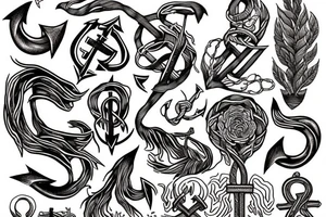overgrown roots on anchor tattoo idea