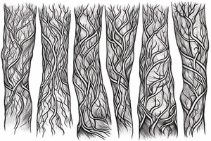 Tree roots on anchor tattoo idea