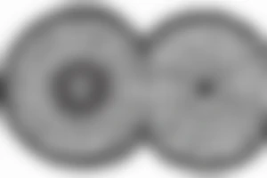 circle made in dotwork with hole in the midle, gap between dots is getting bigger the further from the center, circle made in black and white and red flames are over the circle tattoo idea