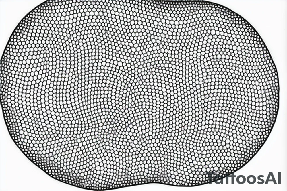 circle made in dotwork, circle has hole in the midle, gap between dots is getting bigger the further from the center tattoo idea