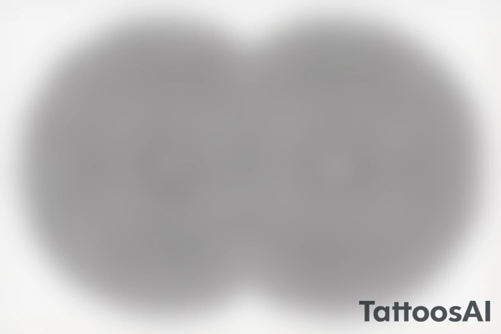 circle made with black dots, circle has white hole in the midle, gap between dots is getting bigger the further from the center tattoo idea