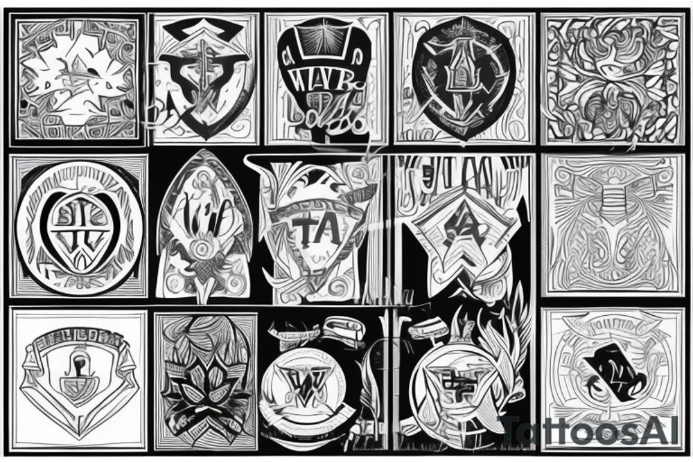 Shield with W tattoo idea