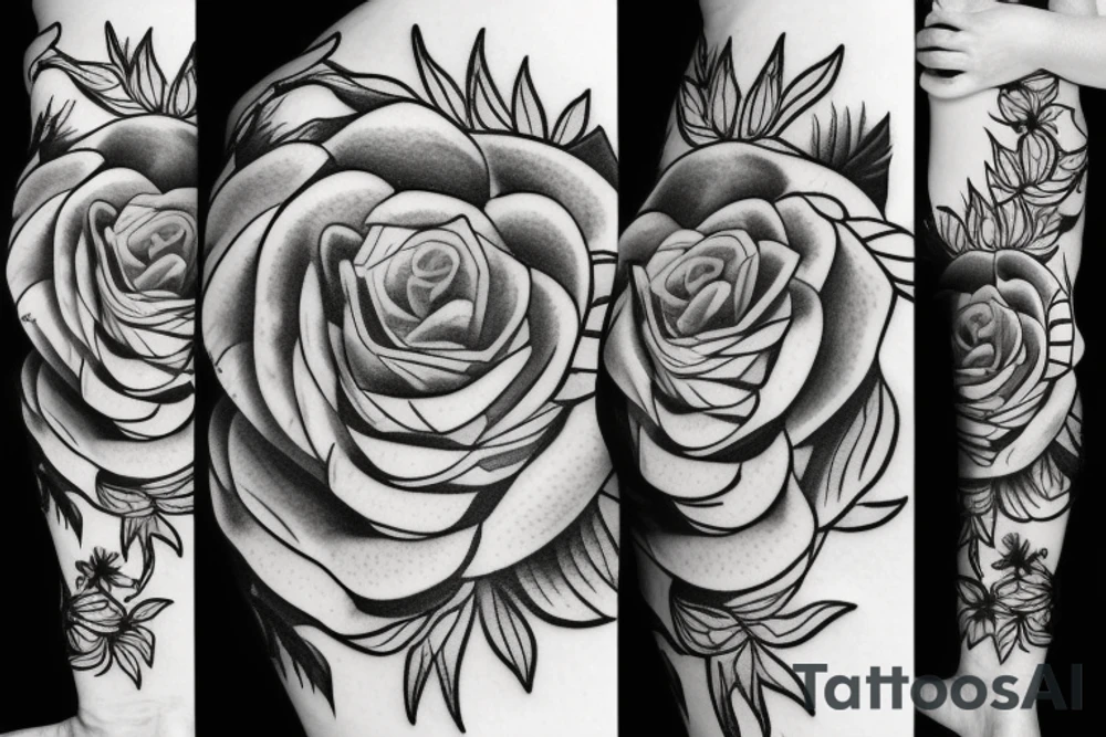 Tiger, Yorkshire rose, rising from the ashes tattoo idea
