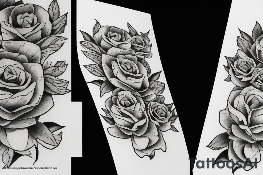 Tiger, Yorkshire rose, rising from the ashes tattoo idea