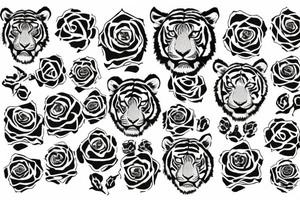 A tiger and the Yorkshire rose tattoo idea