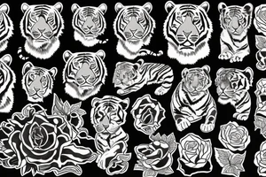 A tiger and the Yorkshire rose tattoo idea
