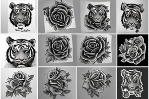 A tiger and the Yorkshire rose tattoo idea