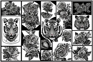 A tiger and the Yorkshire rose tattoo idea
