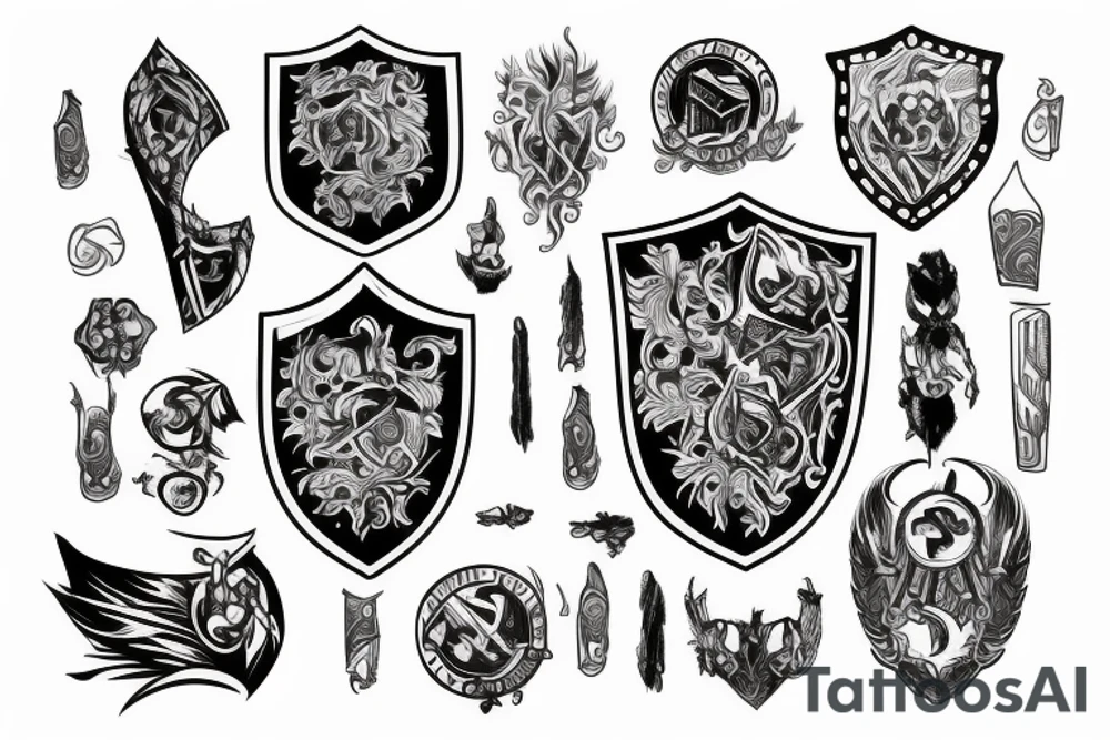 Shield and W tattoo idea
