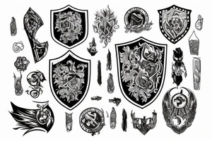 Shield and W tattoo idea