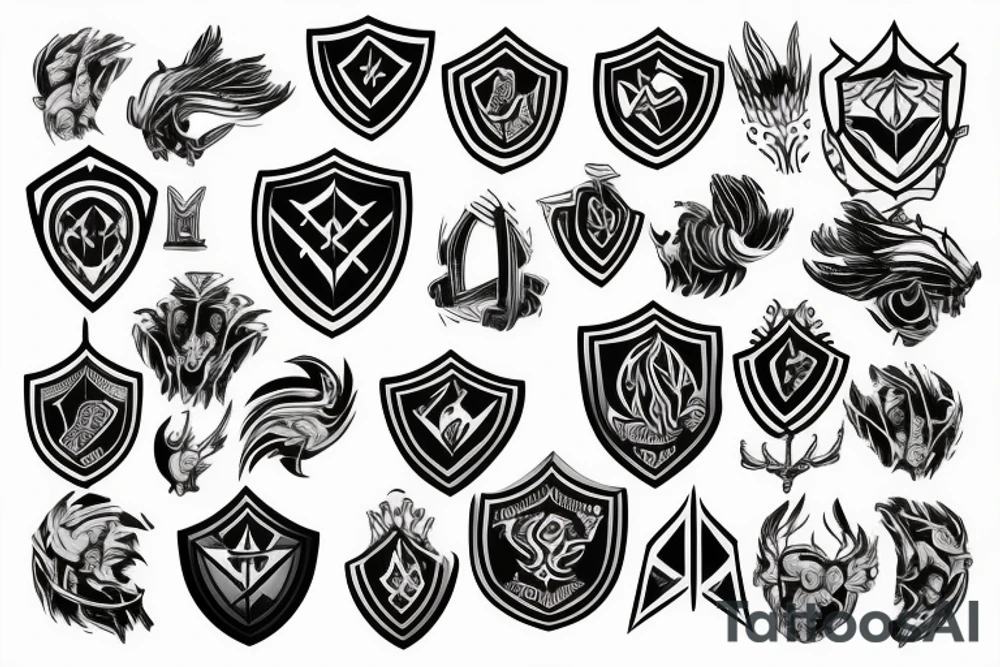 Shield and W tattoo idea
