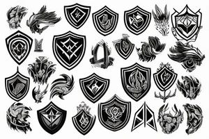 Shield and W tattoo idea