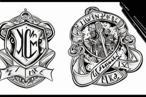 The letter W inside of a shield tattoo idea