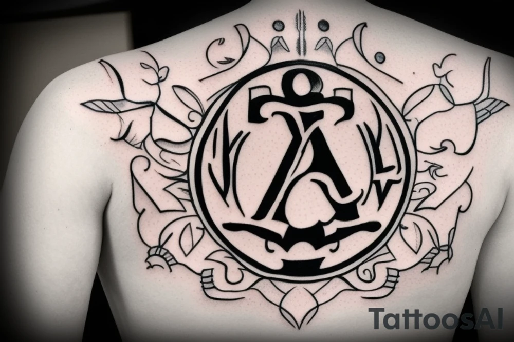 The letter W on a shield tattoo idea