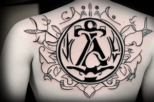The letter W on a shield tattoo idea