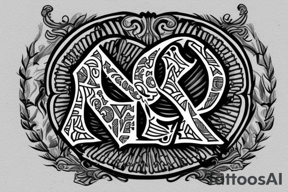 The letter W on a shield tattoo idea