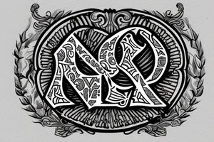 The letter W on a shield tattoo idea