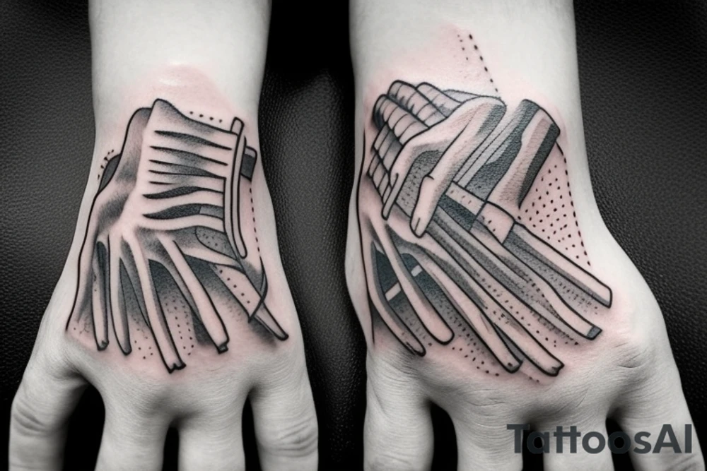 Skeleton hand holding slice of pizza tattoo idea Skeleton hand holding slice of pizza tattoo idea