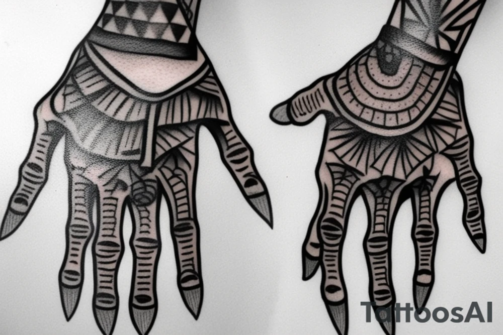 Skeleton hand tattoo idea