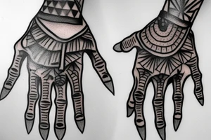Skeleton hand tattoo idea