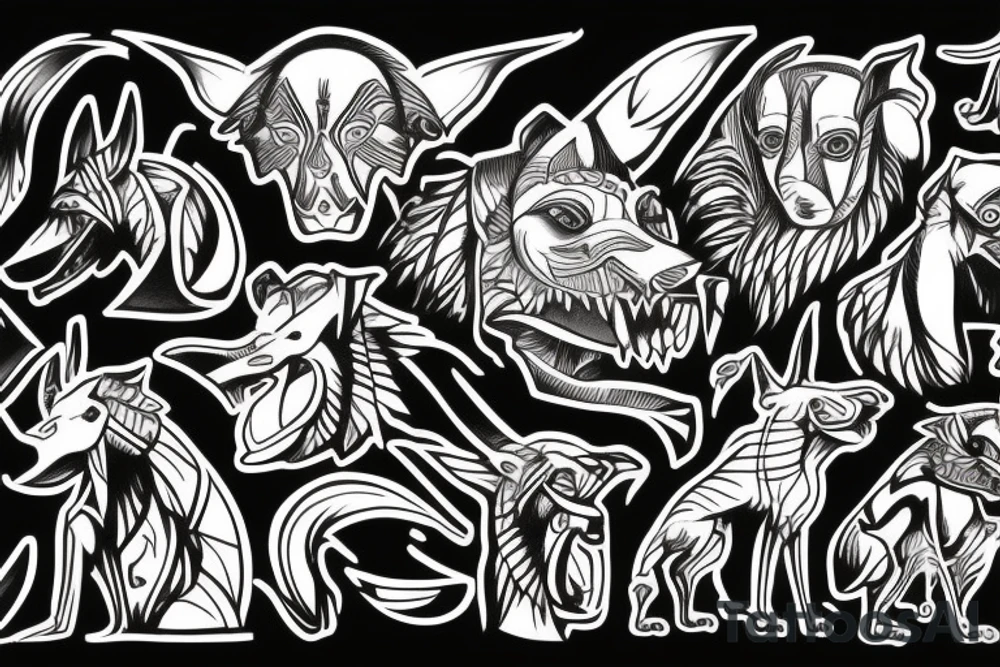 ANUBIS ANGRY tattoo idea