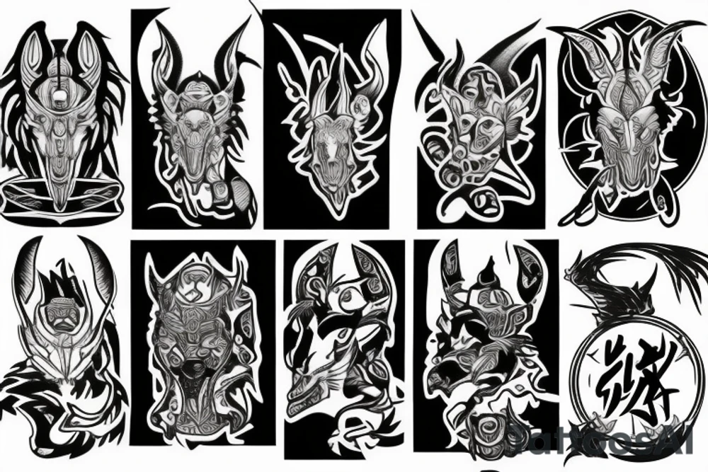 ANUBIS ANGRY tattoo idea