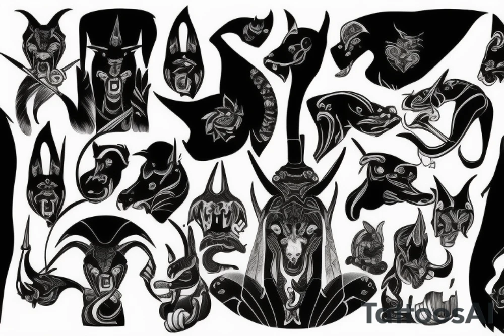 ANUBIS ANGRY tattoo idea