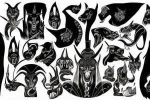 ANUBIS ANGRY tattoo idea