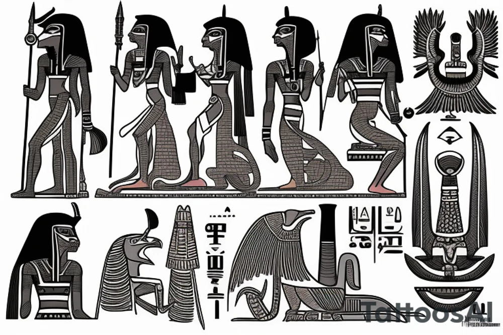 ANUBIS EGYPTIAN GOD tattoo idea