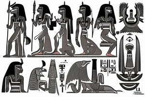ANUBIS EGYPTIAN GOD tattoo idea