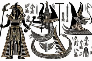 ANUBIS EGYPTIAN GOD tattoo idea