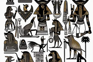 ANUBIS EGYPTIAN GOD tattoo idea