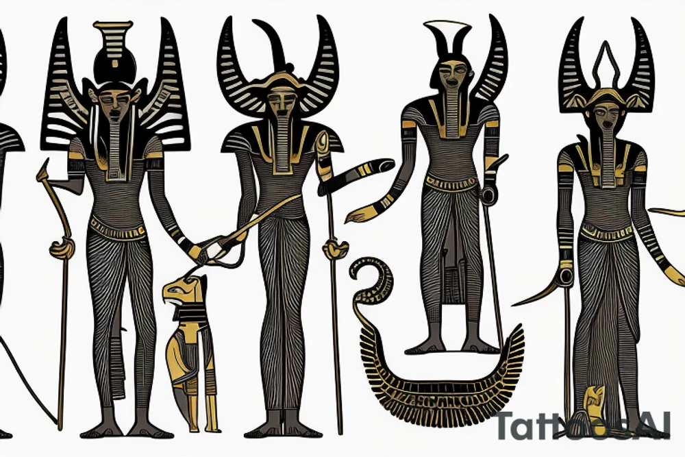 ANUBIS EGYPTIAN GOD tattoo idea