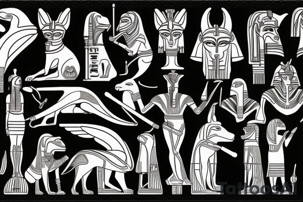 ANUBIS EGYPTIAN GOD tattoo idea