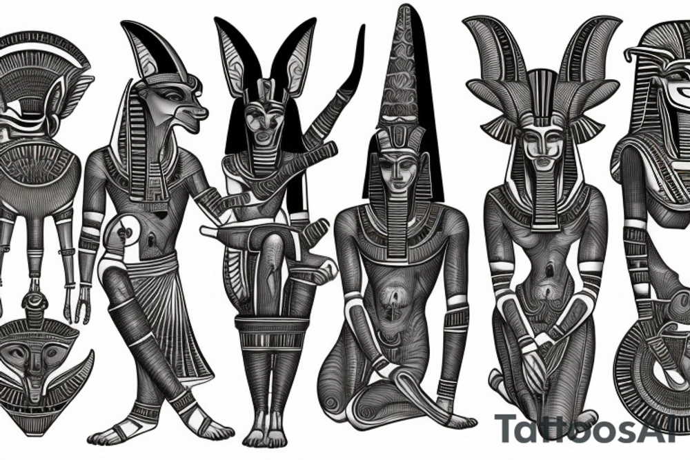 ANUBIS EGYPTIAN GOD tattoo idea