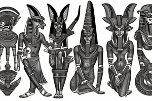 ANUBIS EGYPTIAN GOD tattoo idea