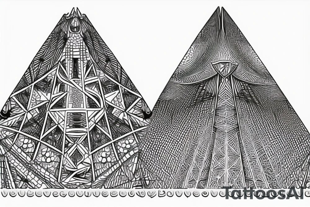 Tesla electric pyramid tattoo idea