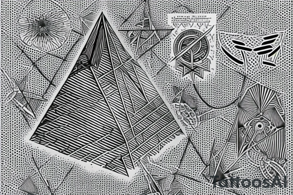 Tesla electric pyramid tattoo idea