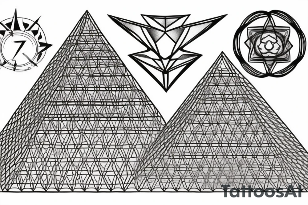 Tesla electric pyramid tattoo idea