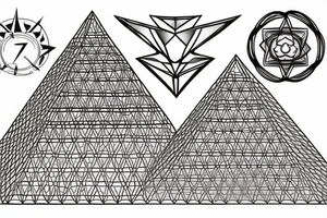 Tesla electric pyramid tattoo idea