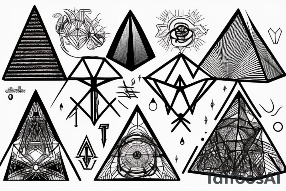 Tesla electric pyramid tattoo idea