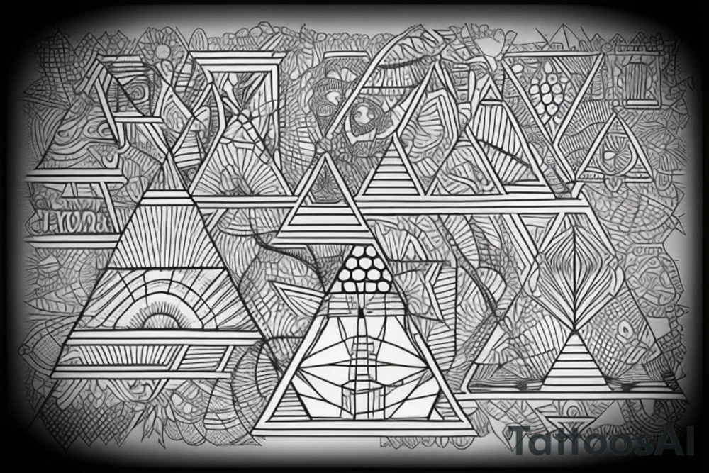 electric pyramid tattoo idea