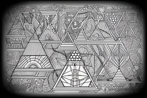 electric pyramid tattoo idea