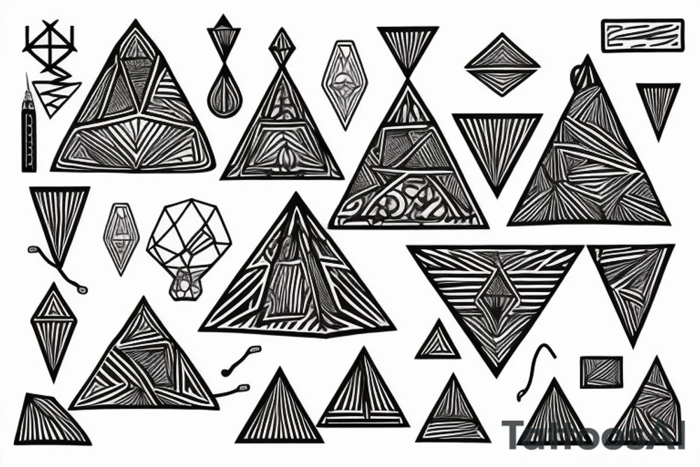 electric pyramid tattoo idea