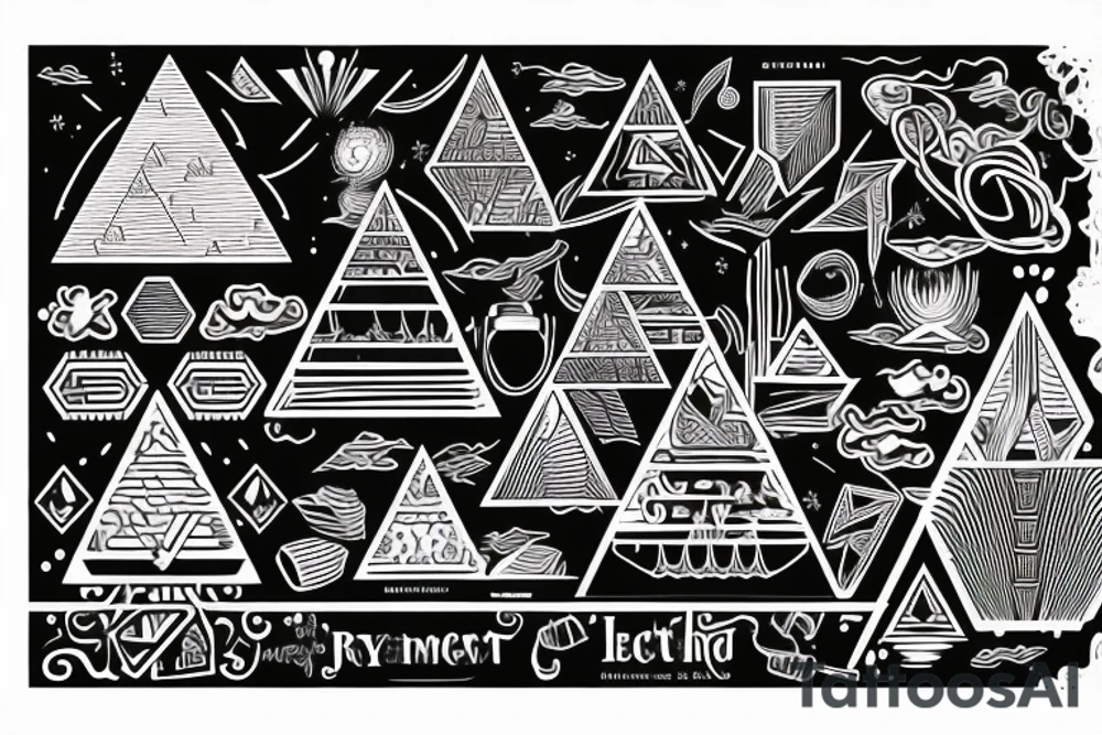 electricity pyramid tattoo idea