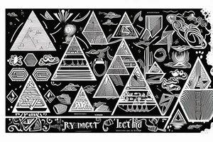 electricity pyramid tattoo idea