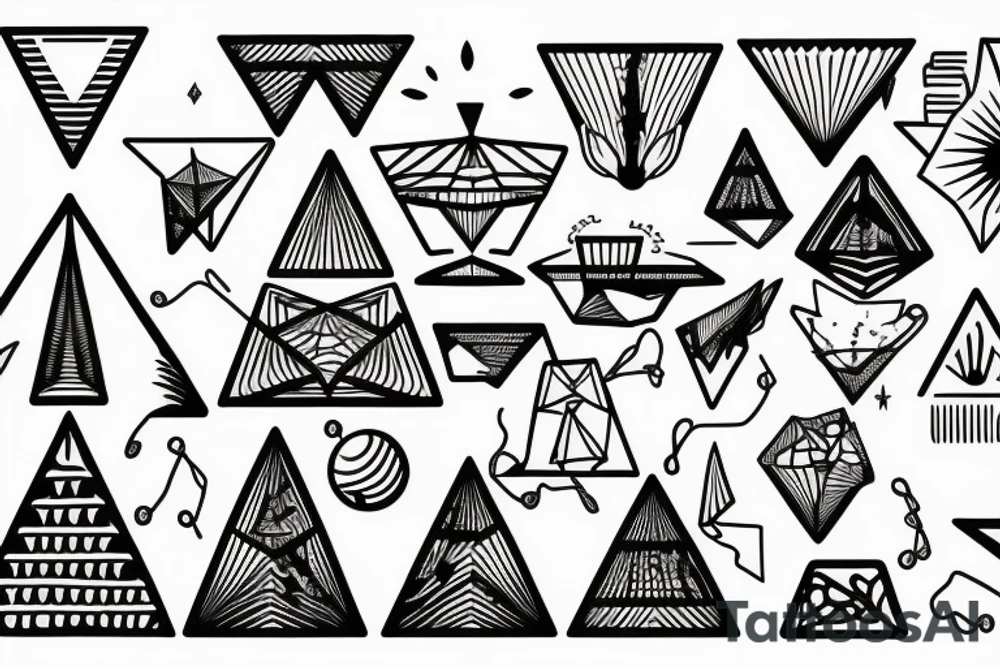 electricity pyramid tattoo idea