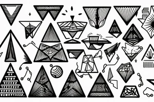 electricity pyramid tattoo idea